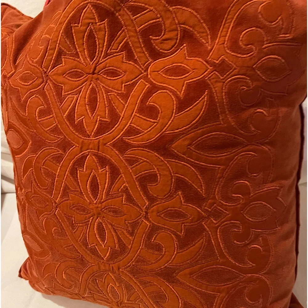Restoration Hardware Rust Throw Pillows 20” (2)